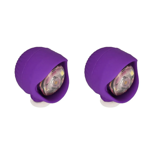 2 buc lumini LED pentru încălțăminte, iluminare de siguranță pentru alergare nocturnă, plimbare cu câini, 3 moduri intermitente, decorare pentru încălțăminte sport violet închis