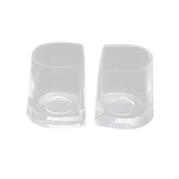2 bucăți capac pe toc împotriva zgârierii podelei 1x1.3 cm din silicon transparent pentru o stabilitate mai bună la mers în pantofi cu toc 1