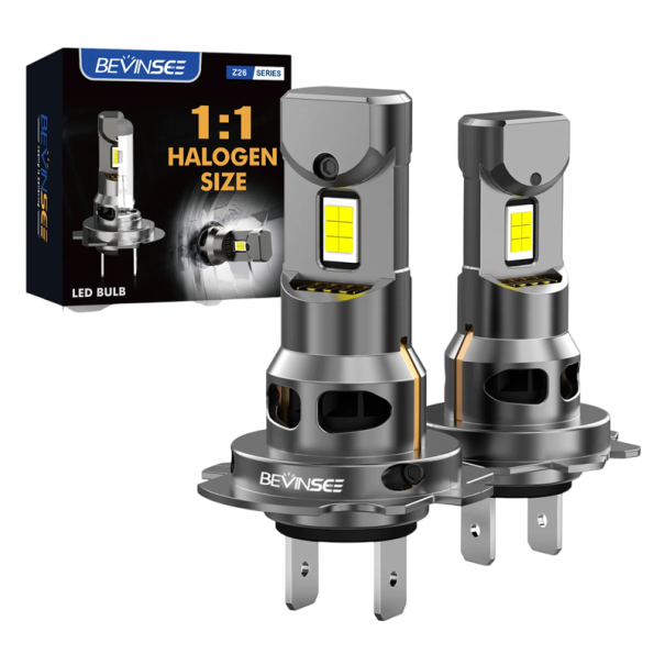 2 db LED autólámpa BEVINSEE Z26 H11 H8 12 000 lm 70 W 6 oldali LED chip elhelyezés Hideg fehér fény 6000 K Autófényszórókhoz 1
