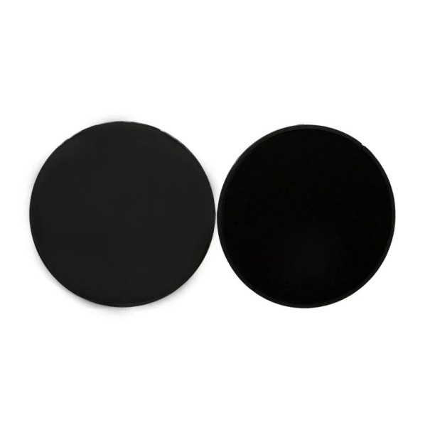 2 discuri de exerciții glisante 17,5 cm, pernuțe glisante de culoare uni pentru yoga și antrenament abdominal, fitness acasă, ajutor pentru modelarea corpului negru