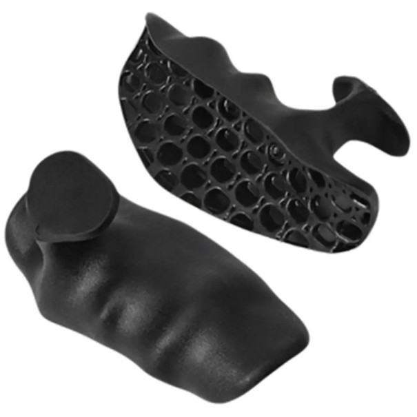 2 elastisen sormitupen sarja 9,1 x 4,3 x 2 cm Hunajakennomainen PVC-kahvanmuovauslaite Kuntoutusapu kädelle ja kyynärvarrelle musta