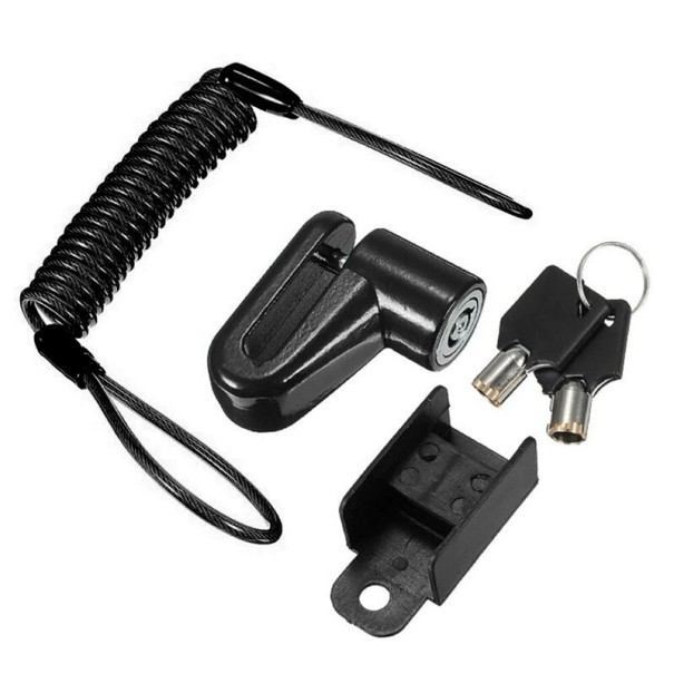 2-in-1-pyörän lukko musta