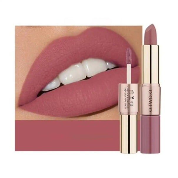 2-in-1 waterdichte matte lippenstift met langdurige glans, lippenstift met lipgloss 11