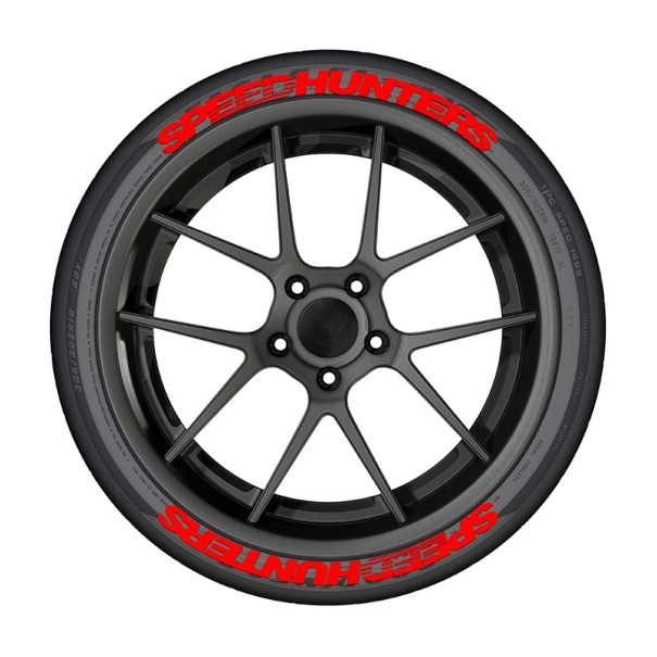 2 kpl Renkaiden tarrat 37,67×2,54 cm SPEEDHUNTERS Vedenkestäviä PVC-tarroja pyörille Tyylikäs koristelu autojen virittämiseen punainen
