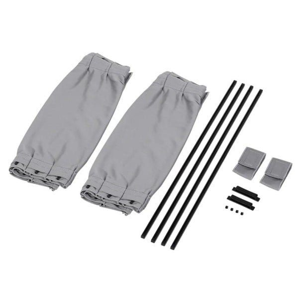 2 ks Auto slnečná clona záves 50x47 cm Bočná roleta UV ochrana Čierna skladacia látka Bavlna Hliník ABS Univerzálny kryt Okno Auto-styling sivá