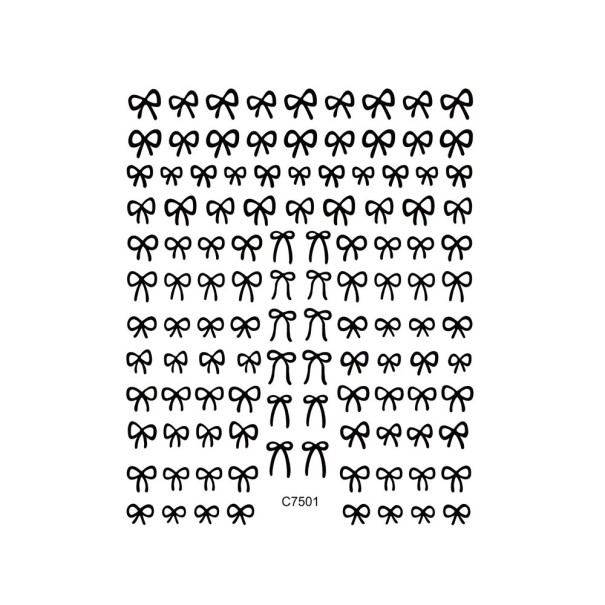 2 ks samolepky na nehty 3D mini mašle krajková stuha samolepicí nail art dekorace manikúra příslušenství Y2K styl jednoduchá aplikace černá