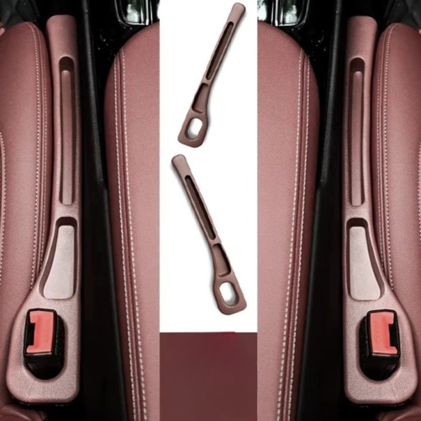 2 ks Výplň mezer do autosedačky 43 x 11 x 6 cm Nepropustná boční zátka pro všechny modely aut Proti propadávání předmětů Držák telefonu peněženky hnědá