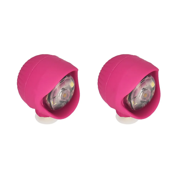 2 luces LED para zapatos, iluminación de seguridad para correr de noche y pasear perros, 3 modos de parpadeo, decoración para calzado deportivo. rosa