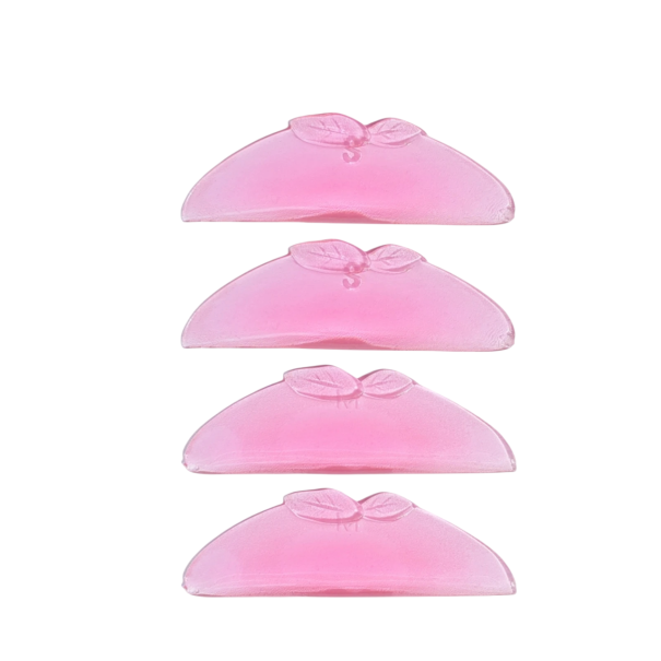 2 pares de aplicadores de silicone para laminação de pestanas C curvatura Aplicador macio rosa pêssego para lifting de pestanas ferramenta 1