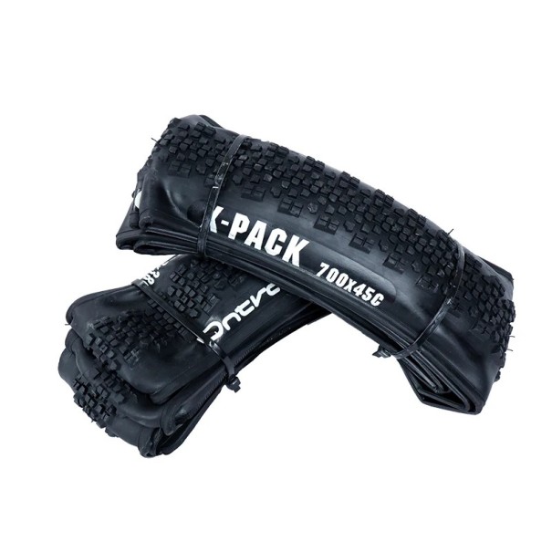 2 pcs Bicycle Tyre 622 x 38 mm Trekking Tyres Universal Tyres for Road and Gravel Comfortable Ride black