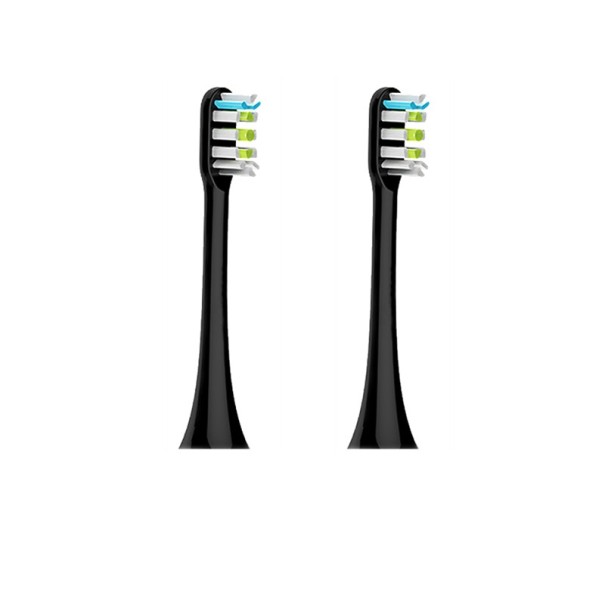 2 pcs Cabeças de substituição para escova de dentes Xiaomi Soocas X1, X3, X3U, X5 preto