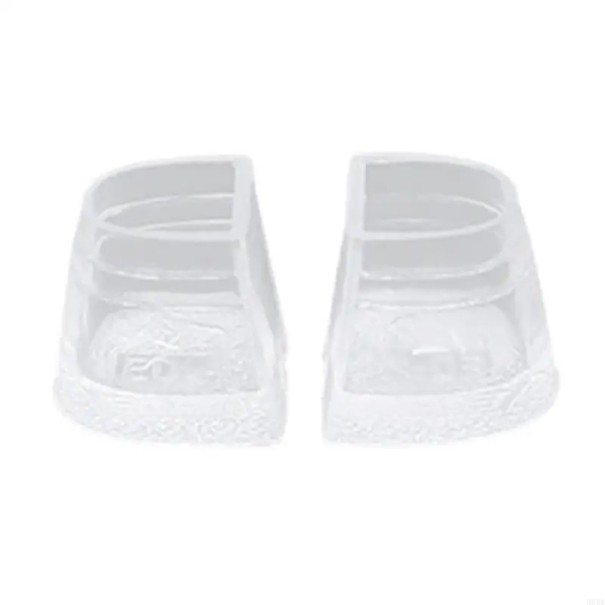 2 pcs Capuchons de talon contre les rayures de sol 1.6x1.9 cm en silicone transparent pour la stabilité de la marche dans des chaussures à talons 1