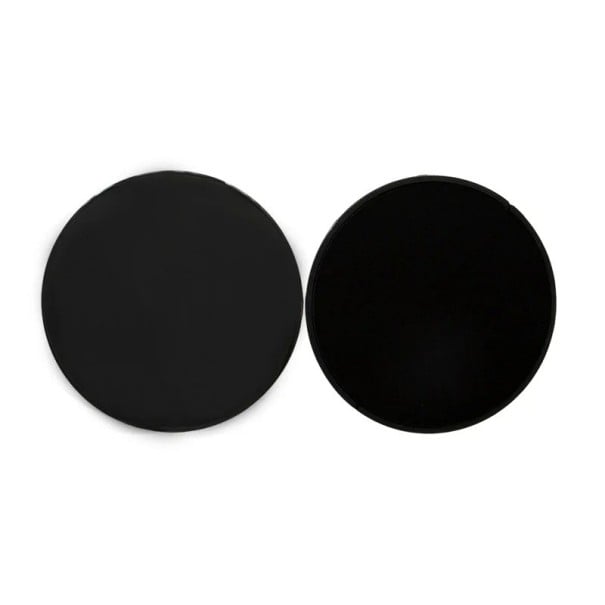 2 pcs disques glissants d'exercice 17,5 cm Tapis glissants unis pour le yoga et l'entraînement abdominal Fitness à domicile Accessoire noir