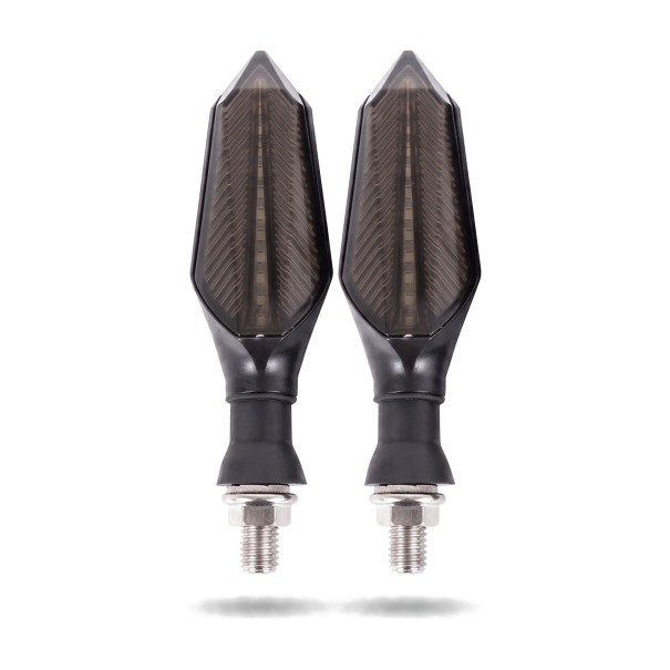2 pcs Dynamic LED Indicators for Electric Bicycle and Electric Scooter 48 V and 60 V Sequential Flashing Smoke Cover Screw Mounting IPX5 1