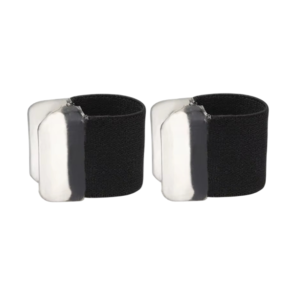 2 pcs Écarteurs de doigts en gel Correcteur de hallux valgus Écarteurs en silicone pour soulagement de la douleur des hallux Fournitures orthopédiques pour les pieds noir