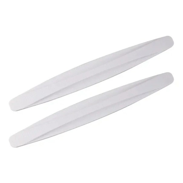 2 pcs Fitas de proteção para para-choques 40 x 5,2 cm Fitas de canto autocolantes contra riscos e impactos Acessórios automóveis à prova de água e duráveis Instalação fácil branco