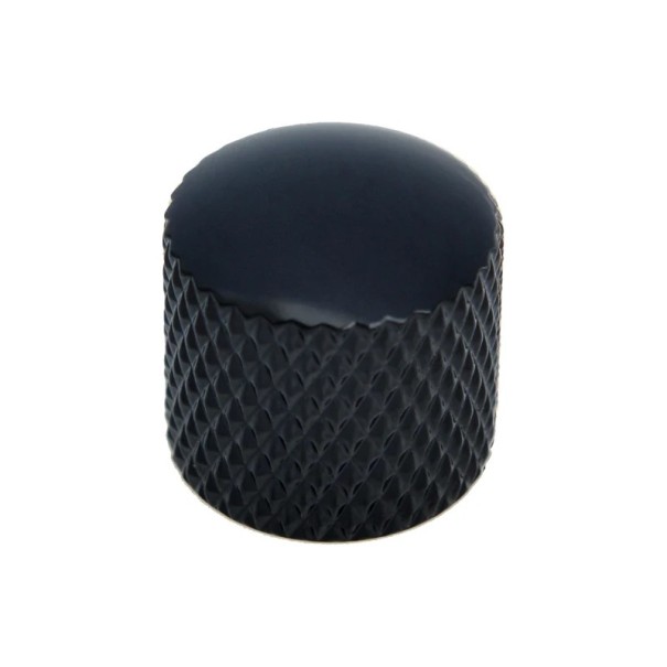 2 pcs Metal Knobs 6 mm for Volume Control Dome Shape Replacement Controls for Electric Guitar and Bass Glossy Finish black