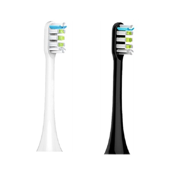 2 pcs Replacement Brush Heads for Xiaomi Soocas X1, X3, X3U, X5 White and Black 1