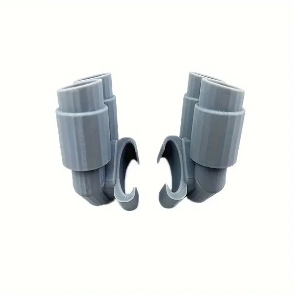 2 pcs turbo échappements pour crocs décorations en plastique pour chaussures design d'échappement double couleur grise accessoire pour trous de chaussures 1