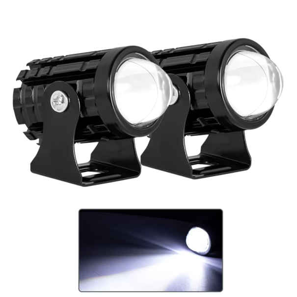 2 pezzi di fari LED per motociclo 12V IP67 3000 lm Luce ausiliaria impermeabile per scooter ATV Off-road illuminazione da lavoro bianco freddo