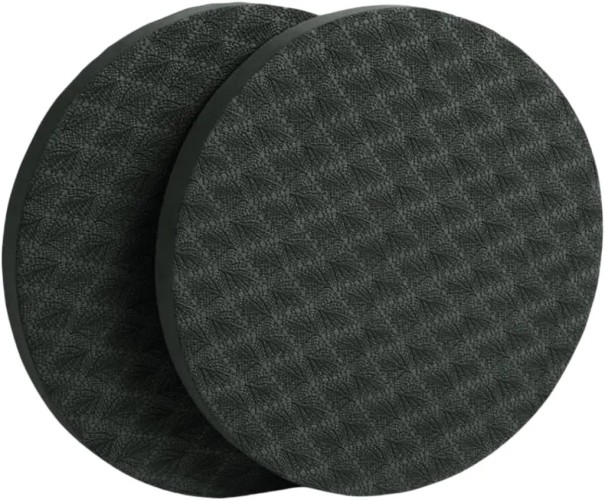 2 pièces de coussinets pour genoux et coudes de yoga ergonomiques 18×1 cm en TPE matériau coussin de yoga doux pour le fitness noir