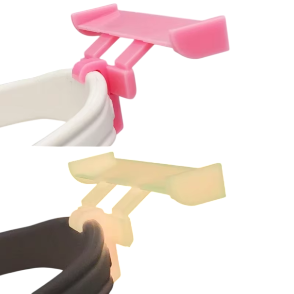 2 pz clip luminosi per decorare le scarpe Fibbia stilosa per calzature Accessori e fermagli luminosi Decorazioni per scarpe per uso diurno e notturno rosa