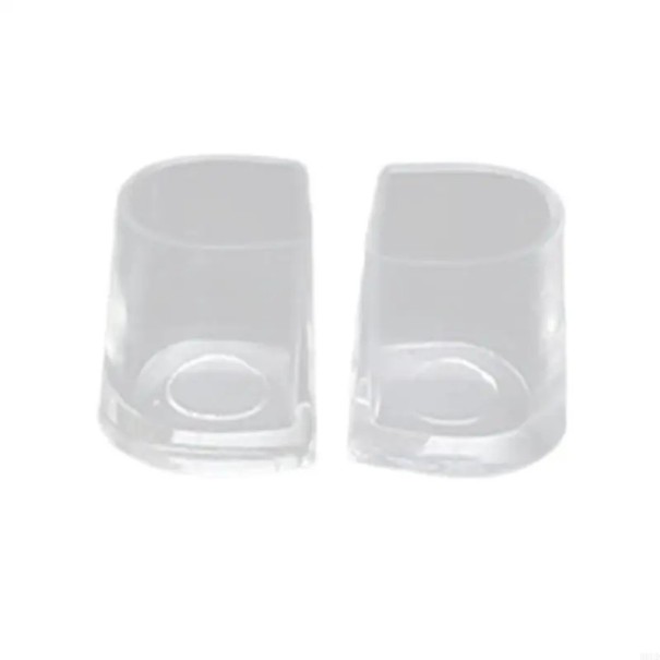 2 pz coperture per tacco contro graffi sul pavimento 1x1.3 cm in silicone trasparente per una migliore stabilità nella camminata con scarpe col tacco 1