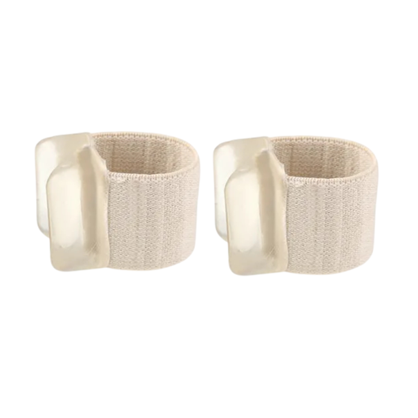 2 pz Separatori per Dita in Gel Correttore Alluce Valgo Separatori in Silicone per Alleviare il Dolore degli Alluci Forniture Ortopediche per i Piedi Beige