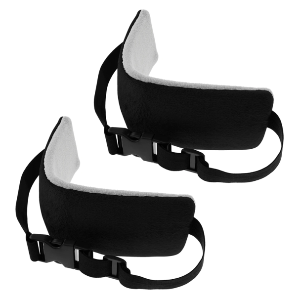 2 st huvudstödskudde 29 x 8 cm med justerbar rem stödjande resekudde ergonomiskt nackstöd bil kontor svart