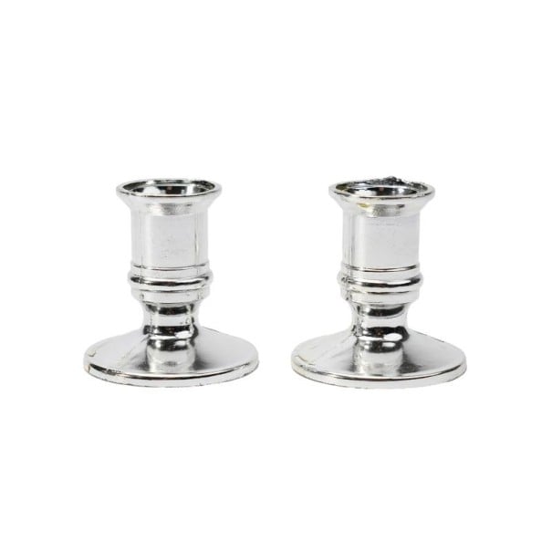 2 st Kuželformade ljusstakar silver guld stång vax bas för bröllopsfest festival ljusstake heminredning ljusstakar silver