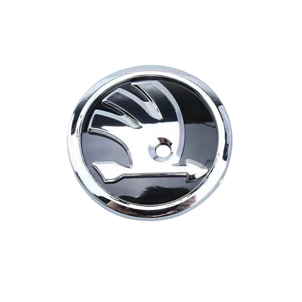 2 Stück 90mm Auto Emblem Aufkleber für Frontgrill und Kofferraum für Škoda Octavia 2 3 A5 A7 Kodiaq Fabia Rapid 3 Karoq Superb VRS verschiedene Farben silbern