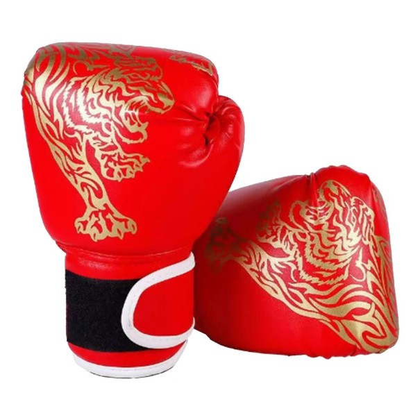 2 Stück Boxhandschuhe Trainingshandschuhe Atmungsaktive PU-Lederhandschuhe MMA Muay Thai Karate Sparring Sanda Kampfsporthandschuhe rot