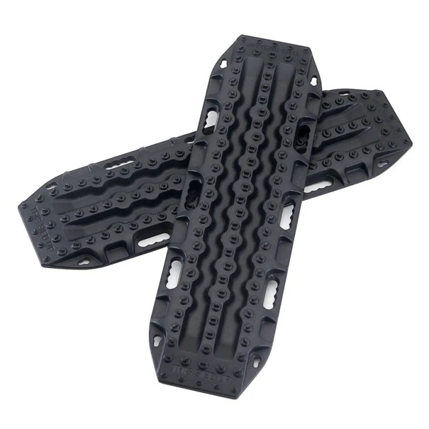 2 Stück Tragbare Traktionsplatten für RC Autos 1:10 und 1:8 133 × 39 mm Robuste Hilfsplatten für das Gelände-Extrahieren von Modellen schwarz