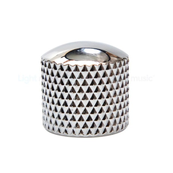 2 stuks 6 mm metalen koepelvormige volume- en toonregelknoppen voor elektrische gitaar en bas. Neutrale kleur. Metalen knoppen voor potentiometers. zilver