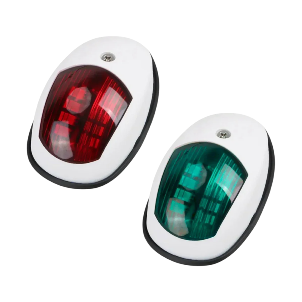 2 unidades de luzes de navegação LED para barcos 12V 24V Luzes de posição à prova de água Vermelha Verde Lâmpadas marítimas Luzes de proa e popa branco