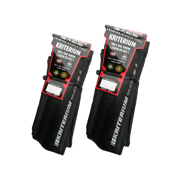 2 unidades de neumáticos plegables para bicicleta K1018 700x25C Neumático de bicicleta de carretera Ligero y duradero neumático plegable 1