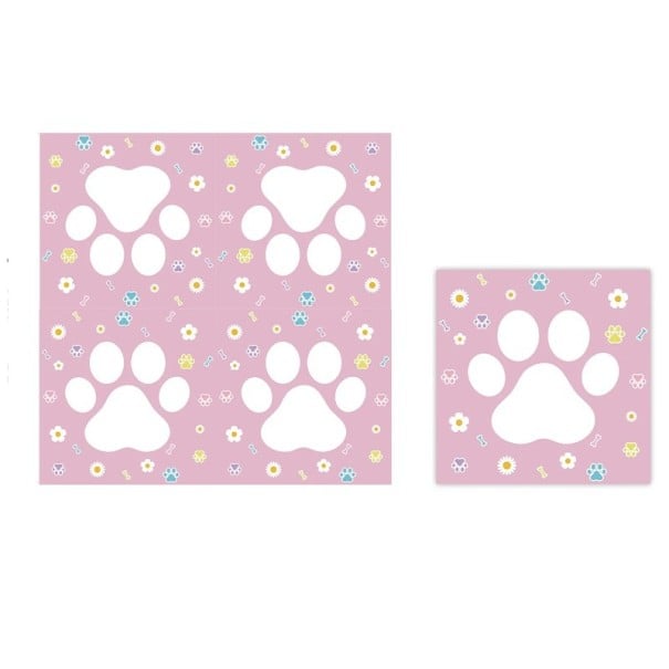 20 bucăți Servetele din hârtie 33 × 33 cm Servetele roz cu lăbuță albă Servetele de unică folosință cu motiv de lăbuță pentru petrecerea de ziua 1