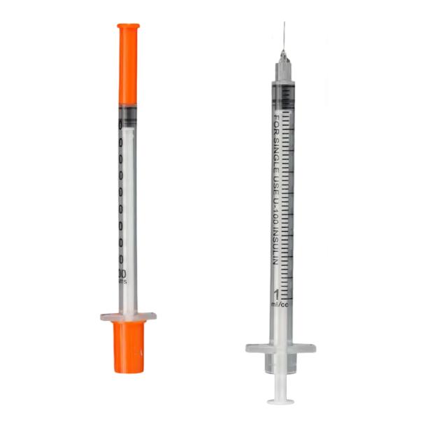 20 ks jednorázová veterinární stříkačka 1 ml 10,6 cm plastová přesné dávkování pro očkování a aplikaci léčiv u zvířat 1