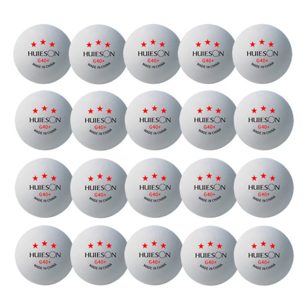 20 pcs de balles de ping-pong 40 mm 2,8 g Balles d'entraînement de tennis de table en plastique ABS Balles légères et durables pour le jeu de ping-pong blanc