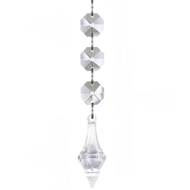 20 pièces d'ornements en cristal transparent en acrylique Décorations de Noël suspendues pour arbre Élégants ornements transparents pour décoration 1