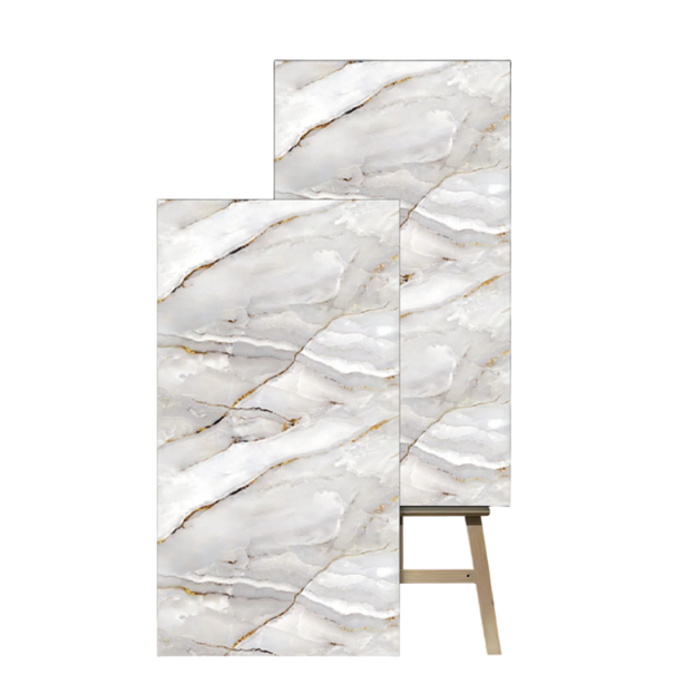 20 pièces de carreaux en PVC autocollants en marbre imperméables 60x30cm pour la rénovation de sol application facile aspect moderne longue durée de vie 6