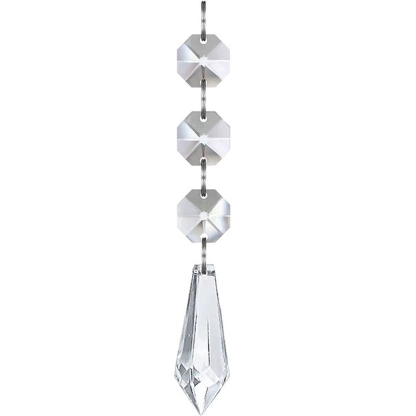 20 pièces de stalactites transparentes en acrylique Décorations de Noël en cristal pour sapin Décorations glacées suspendues en forme de stalactite 1