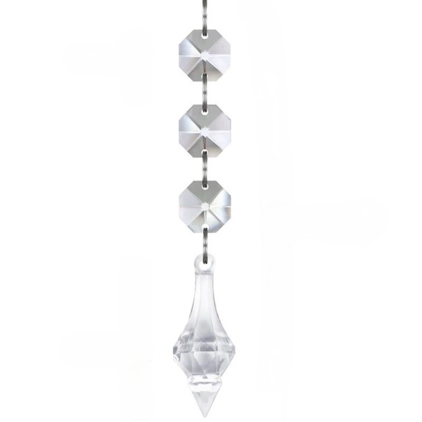 20 Stück klare Kristallornamente aus Acryl Hängende Weihnachtsdekoration für den Baum Elegante transparente Ornamente für die Winterdekoration 1