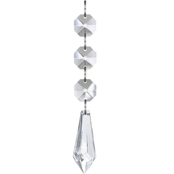 20 unidades de carámbanos transparentes de acrílico Adornos navideños de cristal para el árbol de Navidad Decoraciones colgantes de hielo en forma 1