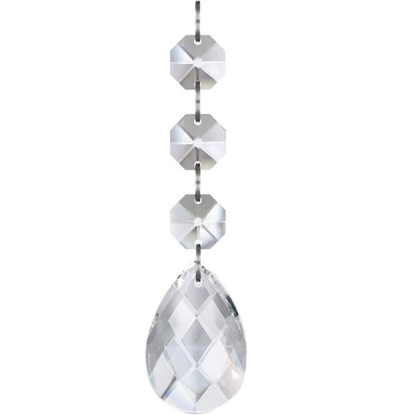 20 unidades de enfeites transparentes em forma de gota Decorações de Natal suspensas em cristal Gotas acrílicas elegantes para decoração de inverno 1