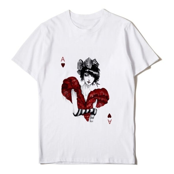 Dam T-shirt med kortmotiv M 3
