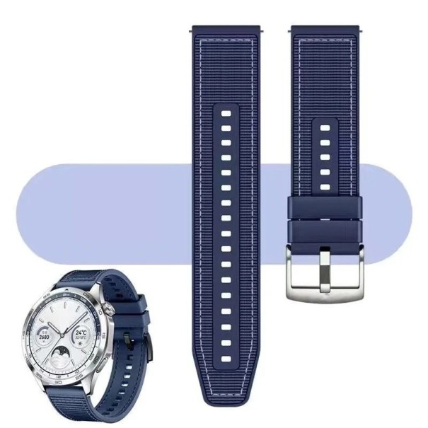 22 mm nylonowy silikonowy pasek do zegarka dla Huawei Watch GT 4 46 mm GT 3 Sport Huawei Watch 4 Pro Samsung Galaxy Watch 6 5 4 wytrzymały pasek niebieski