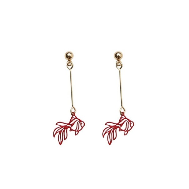 Pendientes colgantes de pez para mujer 1