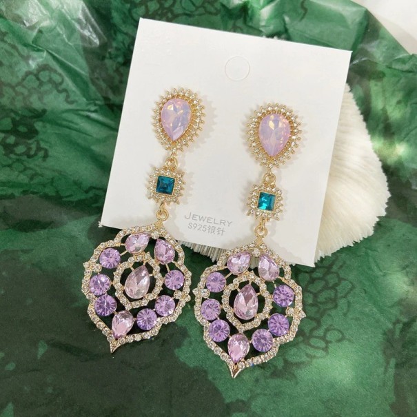 Pendientes colgantes de mujer con cristales G840 1