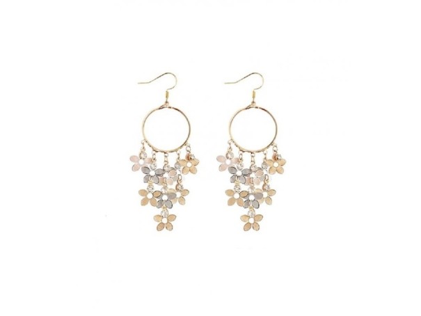 Boucles d'oreilles pendantes pour femmes avec des fleurs G1359 1